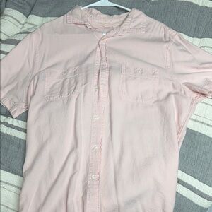 Express Light Pink Casual Button Down Shirt